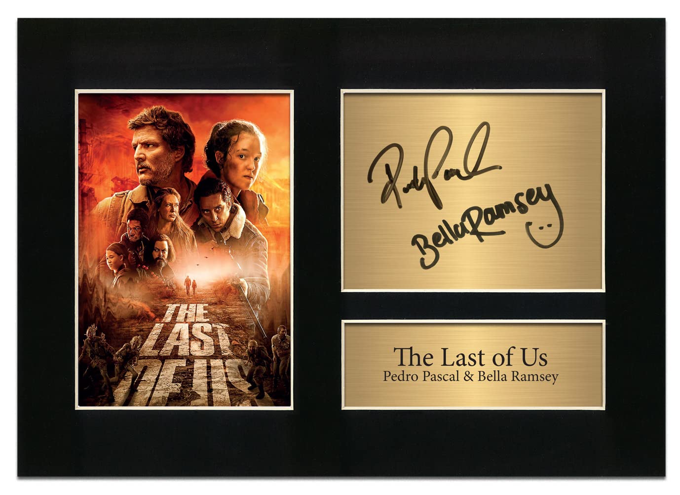 The Last of us TV Show Pedro Pascal & Bella Ramsey Autograph Signed A4 Printed Autograph Photo Reproduction Print Picture Display No132
