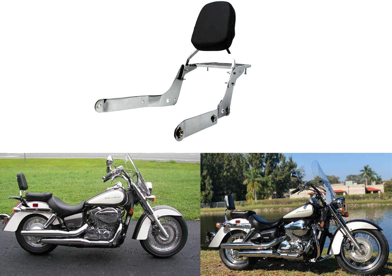 Backrest Sissy Bar + Luggage Rack For Honda Shadow Aero 750 VT750C 2004