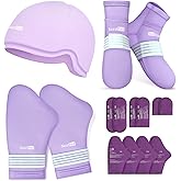 SuzziPad Chemo Gloves &amp; Socks &amp; Cold Cap for Neuropathy Soreness, Purple, L | Full Cooling Coverage, Chemo Must Haves to Smoothe Tingling Burning Numbness for Chemo Effects &amp; Daily Discomfort