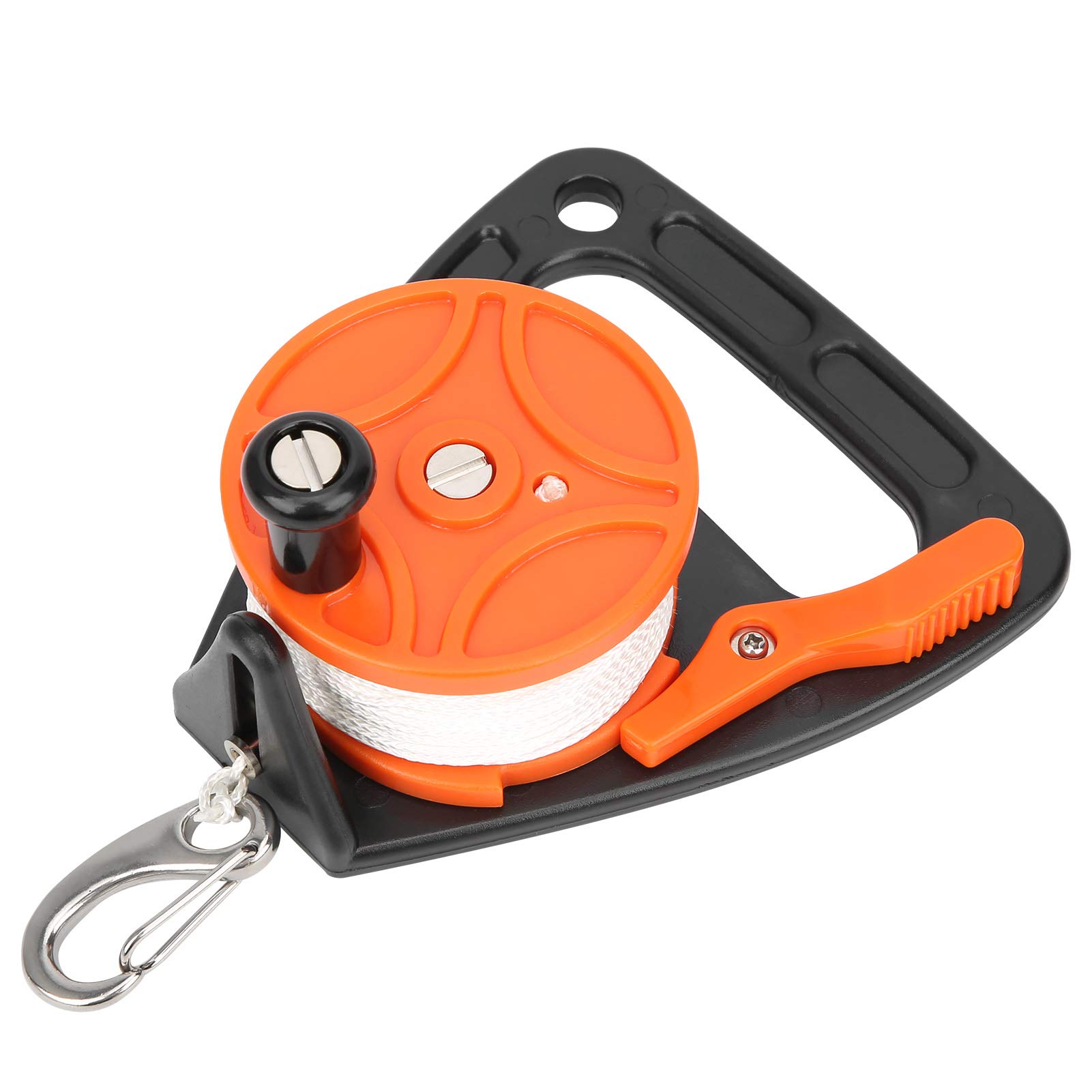 FOLOSAFENAR Diving Reel ,Multi Purpose Aluminum Alloy Finger Reel ,With Large Reel Handle ,for Cave Diving ,Snorkeling ,Kayaking ,etc