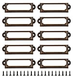 Kyuionty 50Pcs Antique Label Holder 2" x