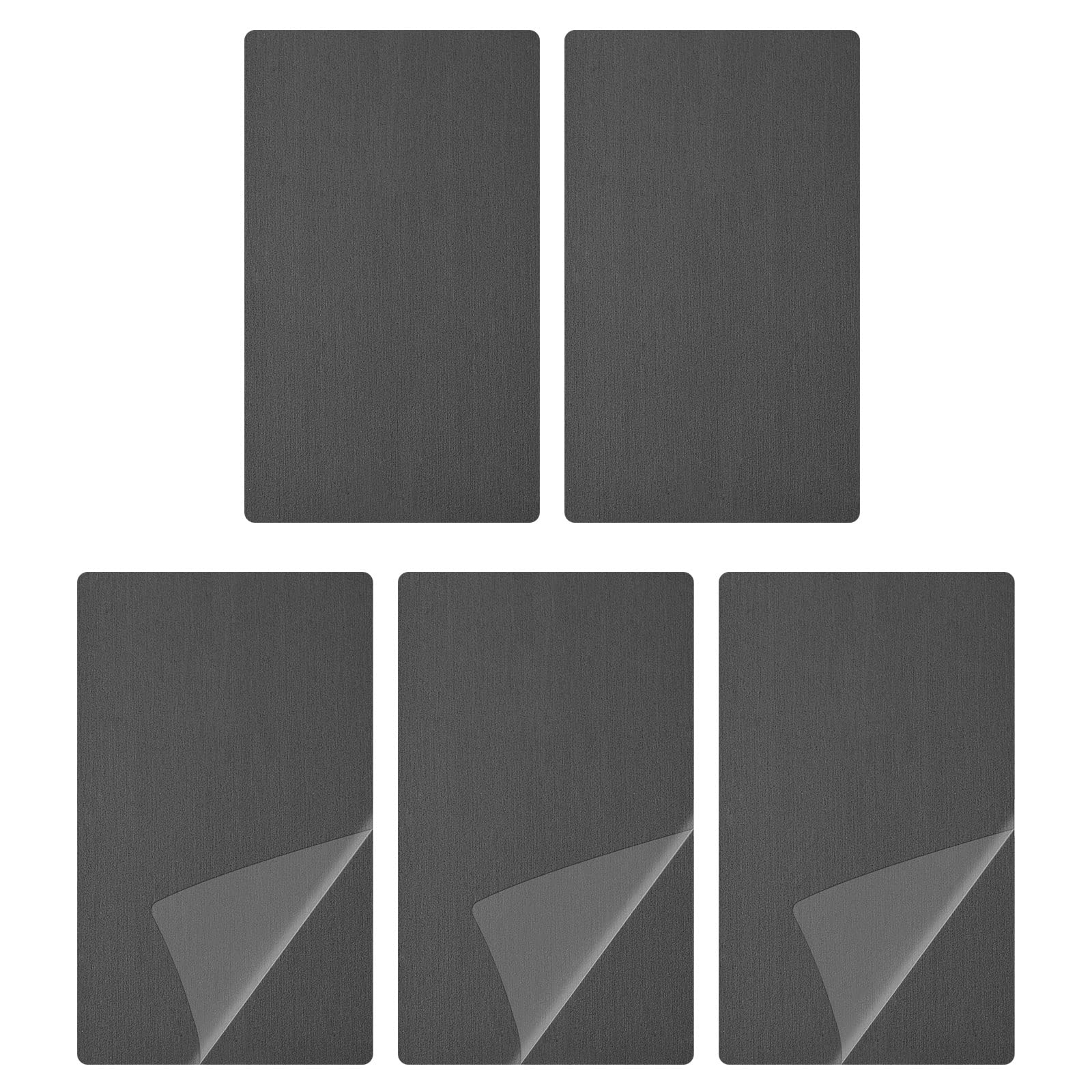 DTGN 100x60x0.8mm(LxWxT) Blank Metal Card - 5Pack - Good for Machinery - Anodized Aluminum Equipment Nameplate - Black