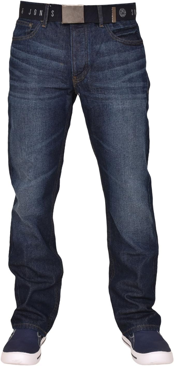 SMITH & JONESSmith and Jones Men Enrico18 Denim Jeans Enrico18-Dark Wash 36R