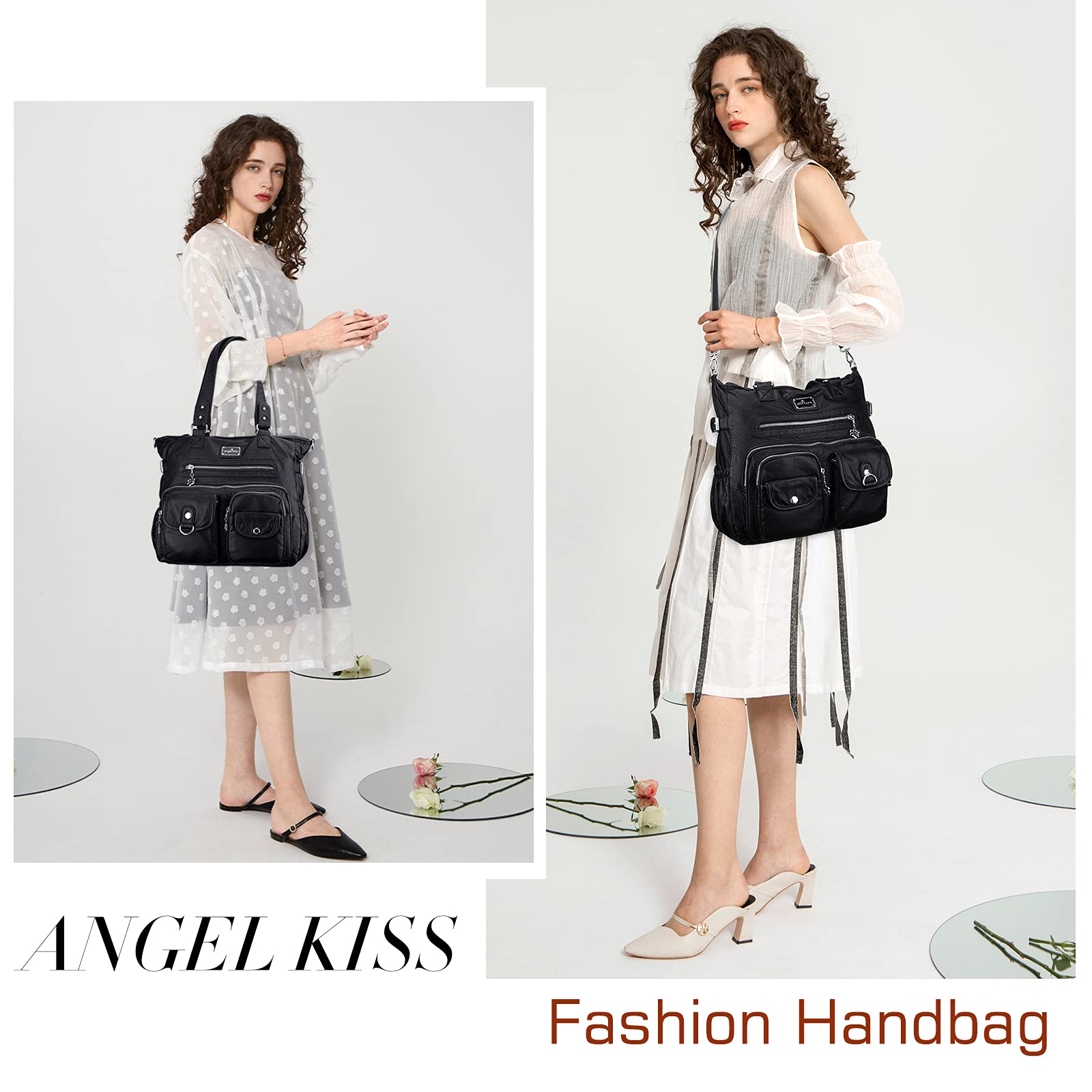 Angel Kiss Angelkiss Purses and Handbag for Women Soft Leather Hobo Bags Satchel Shoulder Bags Ladies Tote Crossbody Bag