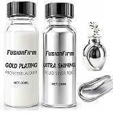FusionFirm Liquid Leaf Paint - Alcohol-Based Airbrush Paint - High Gloss Finish Silver 1 Fl Oz