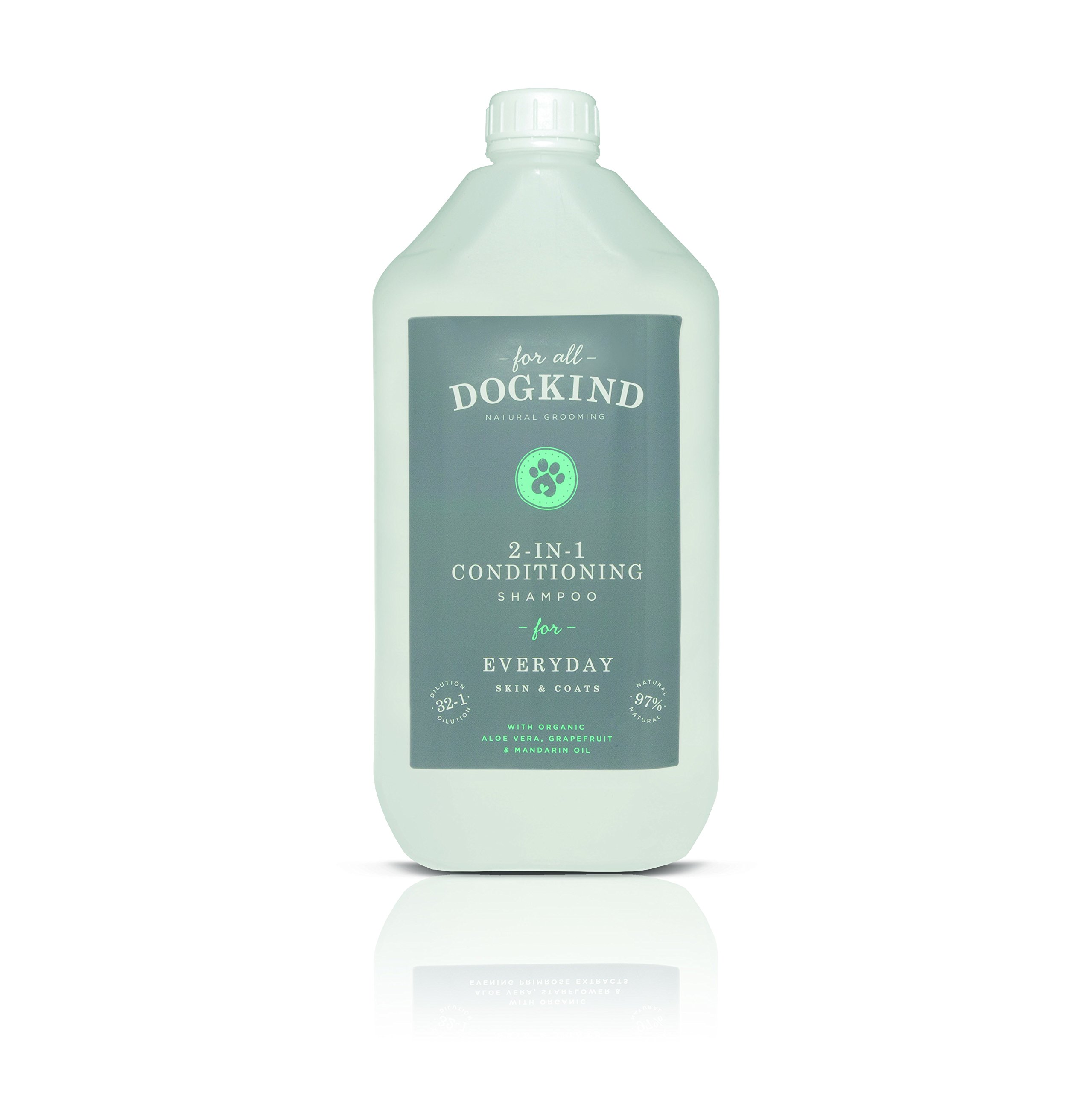 For All DogKind 2-in-1 Conditioning Dog Shampoo for Everyday Skin and Coats, Natural Ingredients, Ph Balanced, Cleansing and Nourishing for Easy Bath Time, Dog Shampoo and Conditioner, 5L