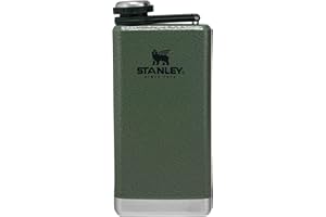 Stanley Adventure Pre-Party Flask 8 oz | Leakproof Hip Flask | Hinge Connected Never Lose Cap | Insulated Stainless Steel Liq