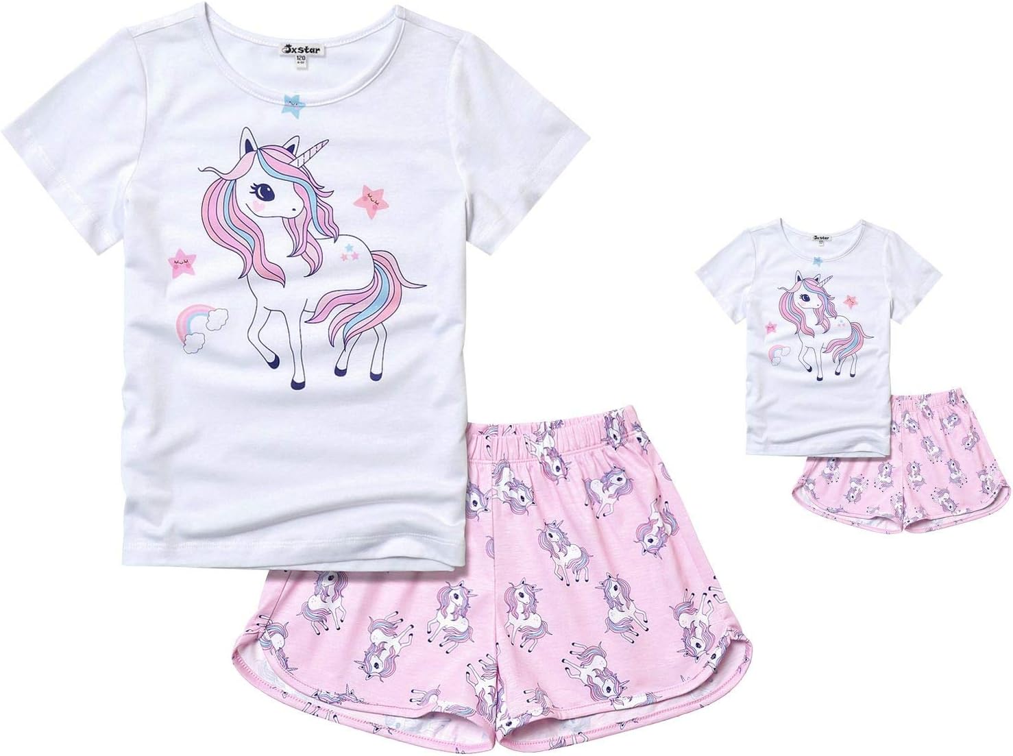 Jxstar Matching Dolls & Girls Pajamas Unicorn Pjs Set Kids America Girl Dolls Clothes …
