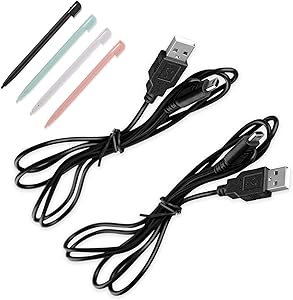 DS Lite Charger Cable Kit, AC Power Adapter Charger and Stylus Pen for Nintendo DS Lite Systems, Wall Travel Charger Power Cord Charging Cable 5.2V 450mA