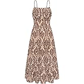 GRACE KARIN Summer Dresses for Women 2026 Vacation,Smocked Floral Maxi Dress,Boho Beach Sundress with Pocket Fashion Clothing