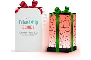 Friendship Lamp® Classic Design - Handmade in USA Wi-Fi Touch Lamp LED Light for Long-Distance, Connection, Relationship, Fri