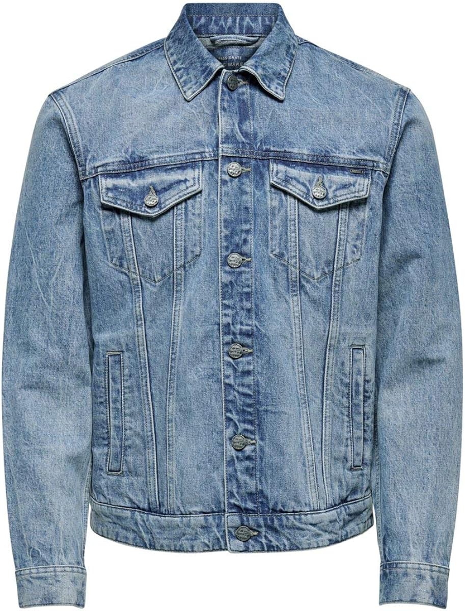 Only & Sons NOS Men's Denim Jacket: Amazon.co.uk: Clothing