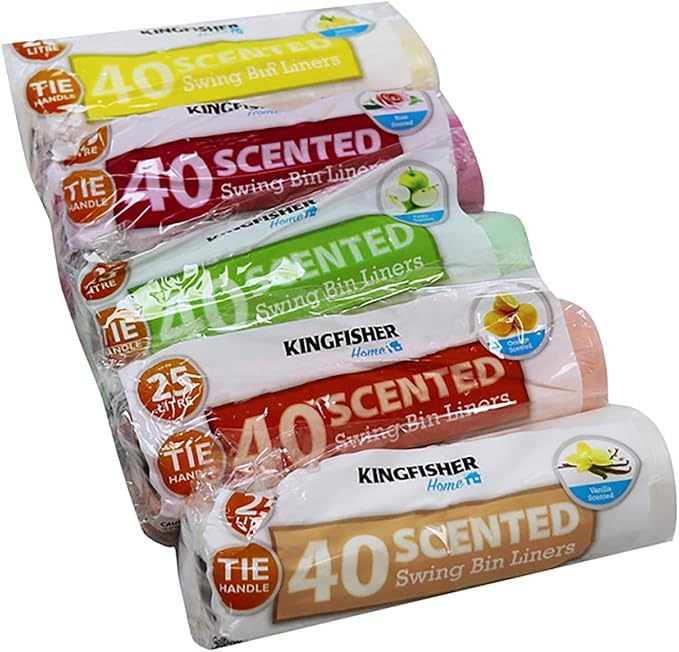 Kingfisher BB5SPB Scented Swing 25 Litre Bin Liners Orange, Vanilla