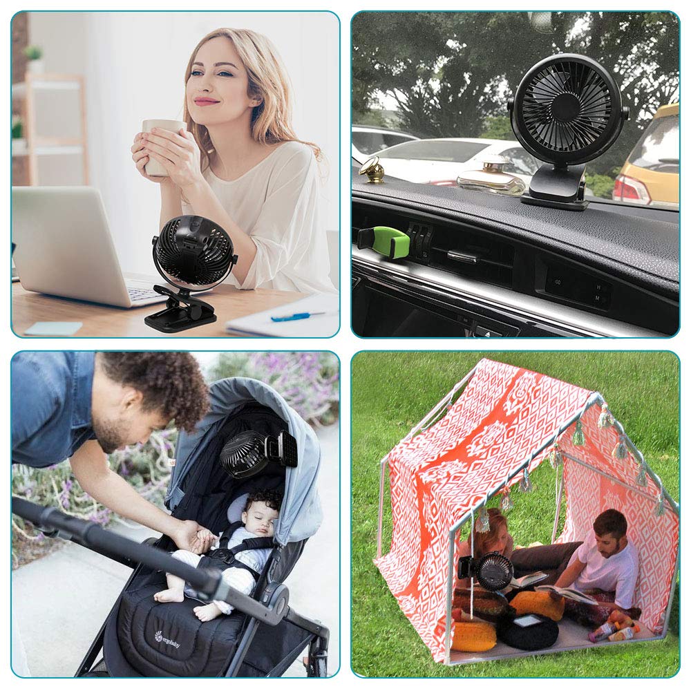 Clip Usb Ventilateur Bebe Poussette Noir Uraqt Mini Ventilateur Usb Clip Ventilateur Portable Rechargeable Rotation A 360 Lieu De Travail Voyage Camping Ideal Pour Table Pc High Tech Ventilateurs Usb Dwteam In