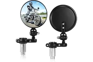 OFIG Motorcycle Mirrors for 7/8'' Handlebars, Adjustable Round Motorcycle Bar End Mirrors Compatible with Most Motorcycle, E-
