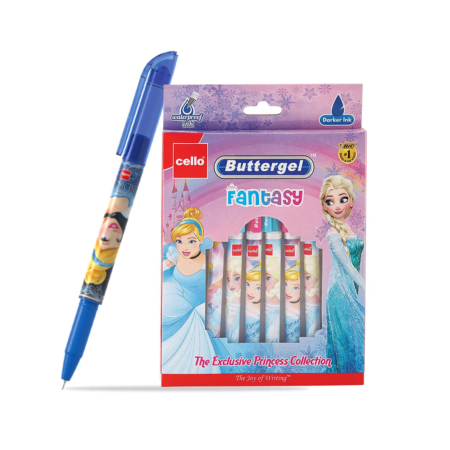 Cello Buttergel Fantasy Gel Pen Set (Pack of 10 pens Blue