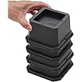 Bed Risers 2 Inch Heavy Duty, Square Furniture Frame Lift for Couch, Chair, Desk, Sofa and Bunk Bedpost, Set of 4