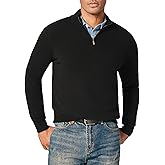 KVSS Men's Mock Neck Half Zip 100% Pure Cashmere Sweater, Pullover Cashmere Sweaters for Mens | Luxury from Inner Mongolia