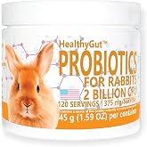 Equa Holistics HealthyGut Probiotics for Rabbits Dietary Supplement, All-Natural Digestive System Formula (120 Servings)