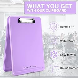 Sooez Clipboard with Storage, [25% Sturdier] Heavy