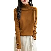 Chanyarn Women's Turtleneck 100% Merino Wool Sweater 2025 Fall Winter Classic Warm Soft Raglan Long Sleeve Knit Sweater