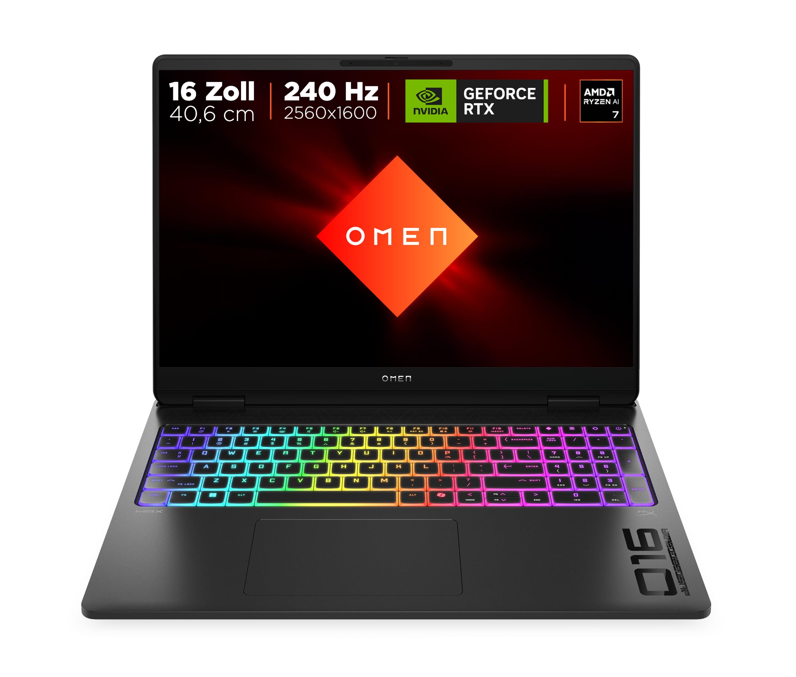 HP Omen MAX 16 Laptop, AMD Ryzen AI 7 H 350, RTX 5070 Ti, 32GB RAM, 1TB SSD