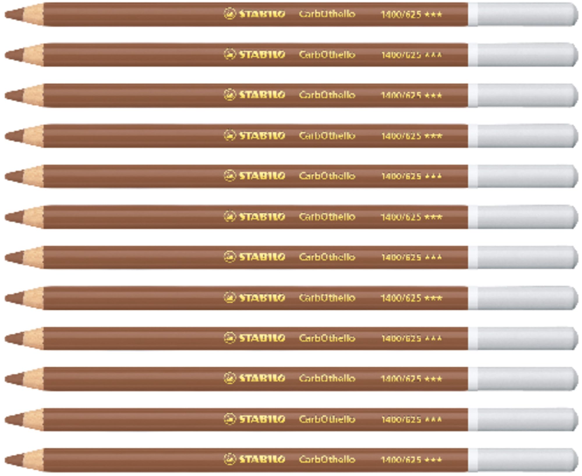 STABILO CarbOthello - Chalk-Pastel Pencil - Pack of 12 - Burnt Umber