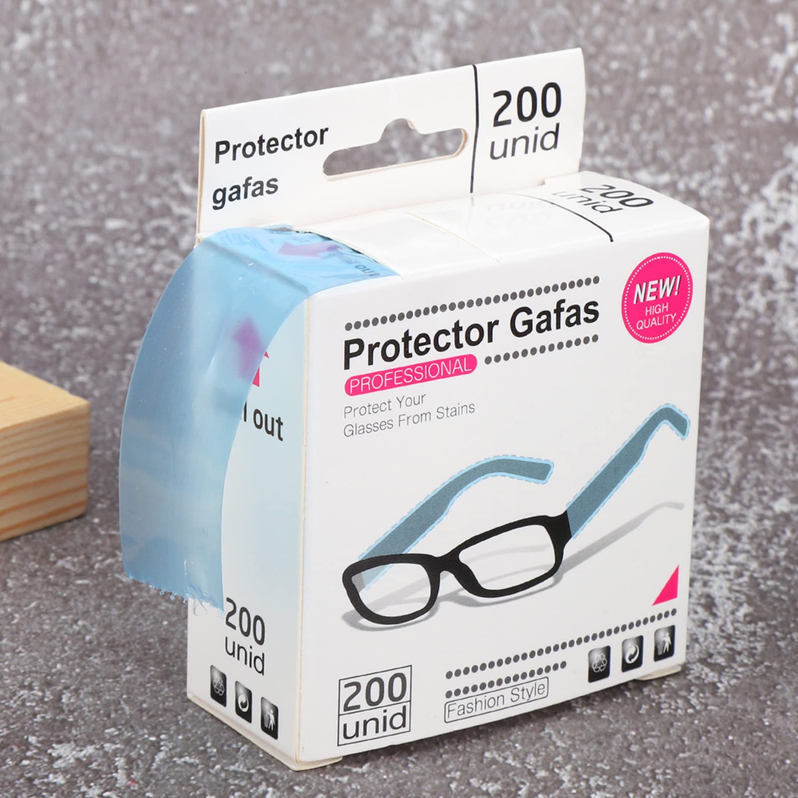 Disposable Glasses Leg Cover, 200PCS Disposable Eye Glasses Leg Sleeves Cover for Hairdressing Hair Coloring Protector Accessory Home Salon Spa (Random Color)