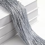 SULIVES String Curtains Door Fly Screen Curtain 100x200cm Silver view 2