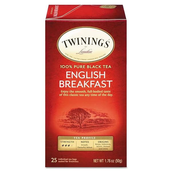TWININGS ENGLISH BREAKFAST TEA, 25 COUNT (PACK OF 1)