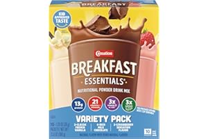 Carnation Breakfast Essentials Complete Nutritional Drink Rich Milk Chocolate/Classic French Vanilla/Strawberry Sensation Flavor 1.26 oz. 60 Ct