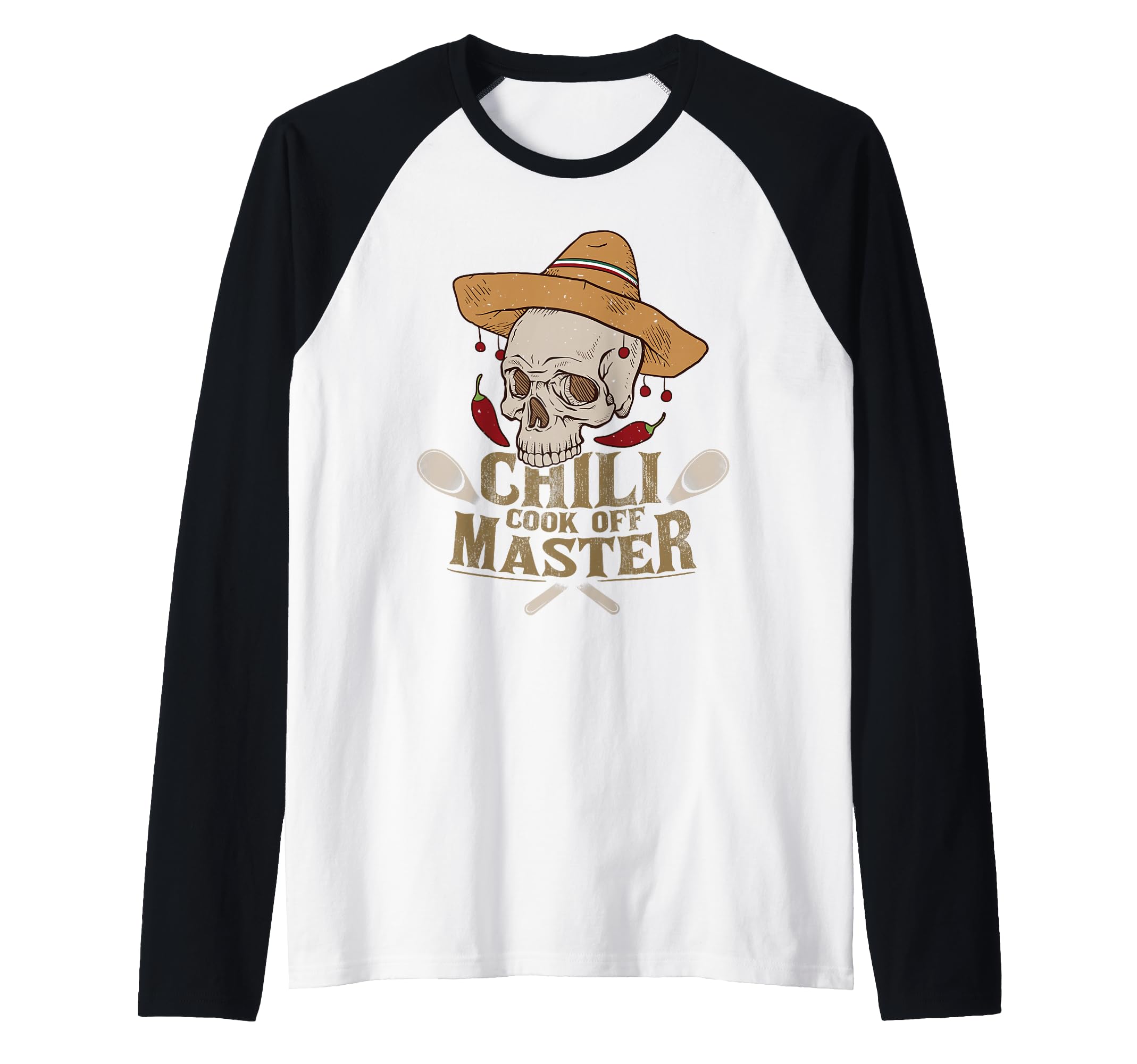 Chilli Cook Off Master Cooking Competition Team Chef Award Raglan Baseball Tee
