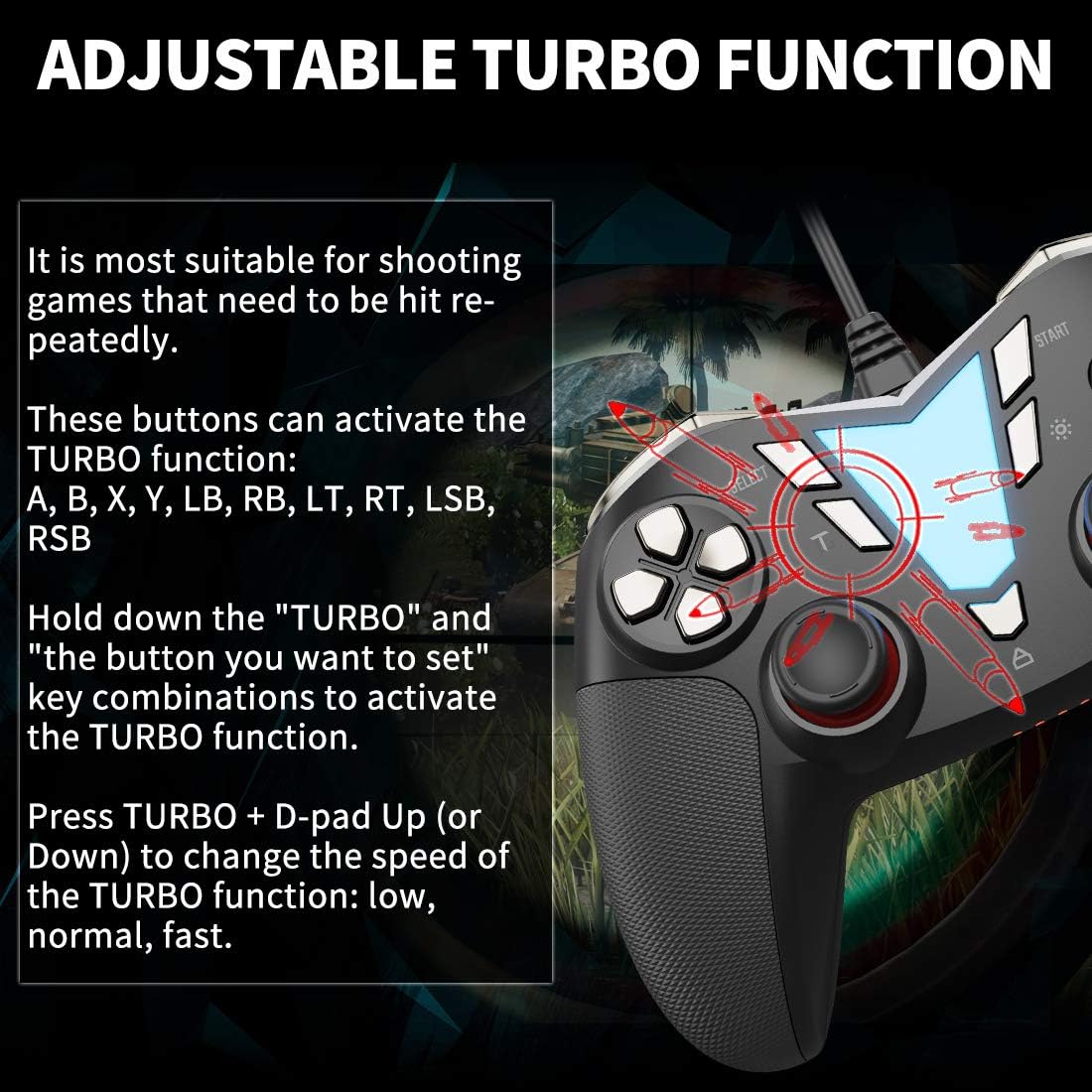 PC Steam Game Controller, IFYOO ONE Pro Wired USB Gaming Gamepad Joystick Compatible with Computer/Laptop(Windows 10/8/7/XP), Android(Phone/Tablet/TV/Box), PS3 - [Black&Silver]: Computers & Accessories