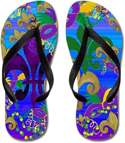fleur de lis flip flops