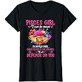 Pisces Girl Lips February March Queen Birthday Zodiac Womens T-Shirt