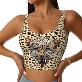 ZUSIIA Sports Bras for Women Sleeveless Yoga Bra | Low Neck U Back Fitness Workout Crop Tank Tops Wirefree Running Top With Removable Pads