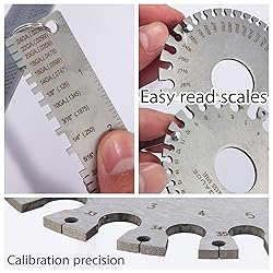 ZeeDix Wire Gauge Measuring Tool (2 Pcs) - Round