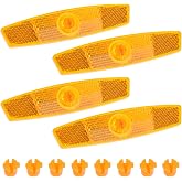 4 PCS Bicycle Wheel Spoke Reflectors Accessories, Bike Front and Rear Reflectors Mountain Bike Safety Warning Reflectors for Night Cycling, Handlebar, Seatpost Bike Front and Rear Reflectors