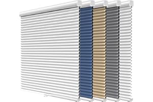 Grandekor Cellular Shades Cordless, Honeycomb Blinds Blackout 29x64 Thermal Insulated, Pull Down Window Shade for Bedroom, Easy Lift & Lower Room Darkening Blinds, White-White