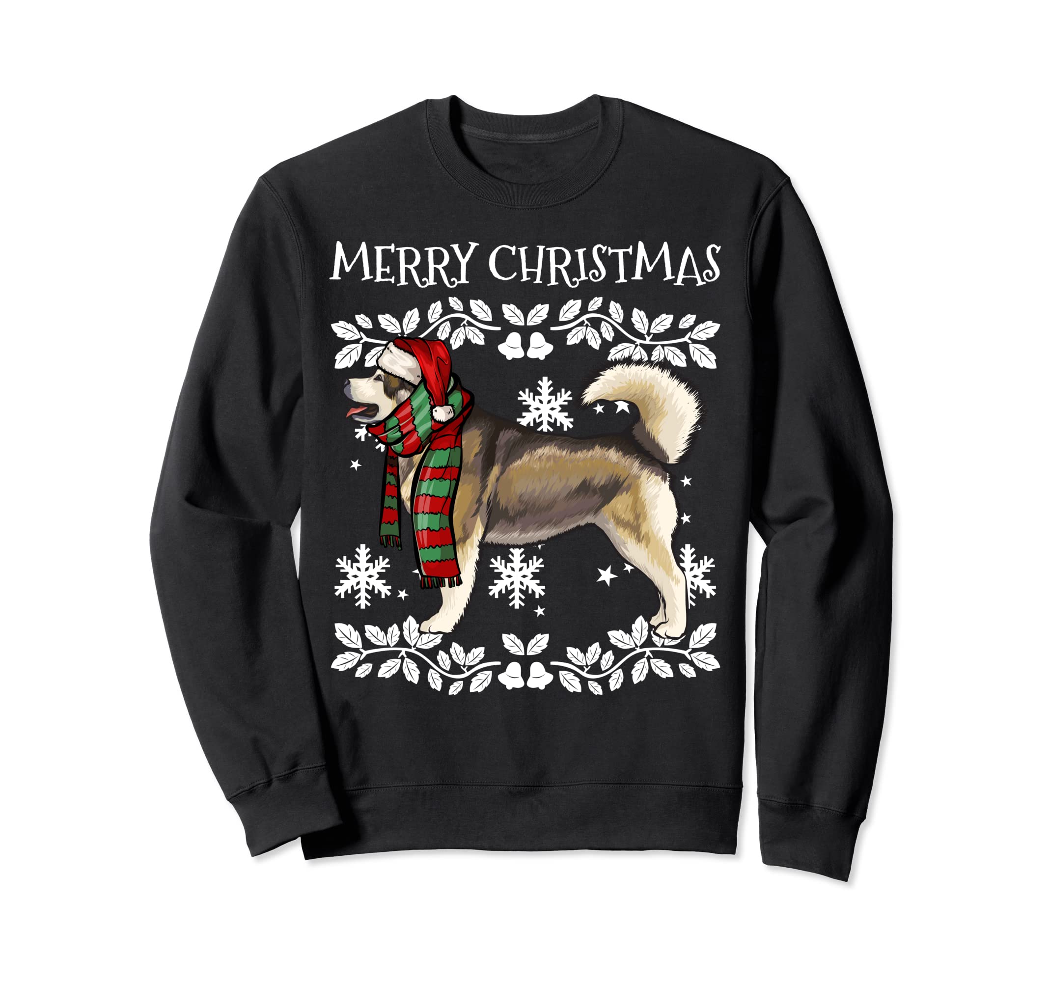Merry Christmas Ornament Alaskan Malamute Xmas Santa Sweatshirt
