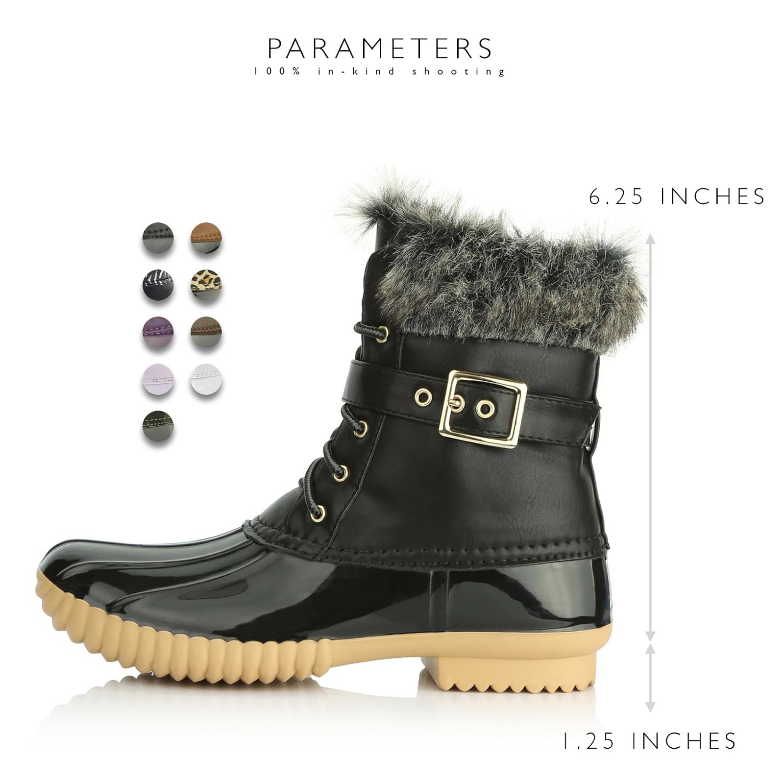 DailyShoes Women's Snow Booties Up Ankle