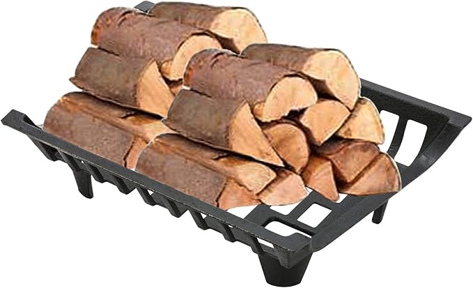 Pinty Feuerrost Kamin mit Füßen aus Stahl 8mm dick Kaminrost Kohlerost