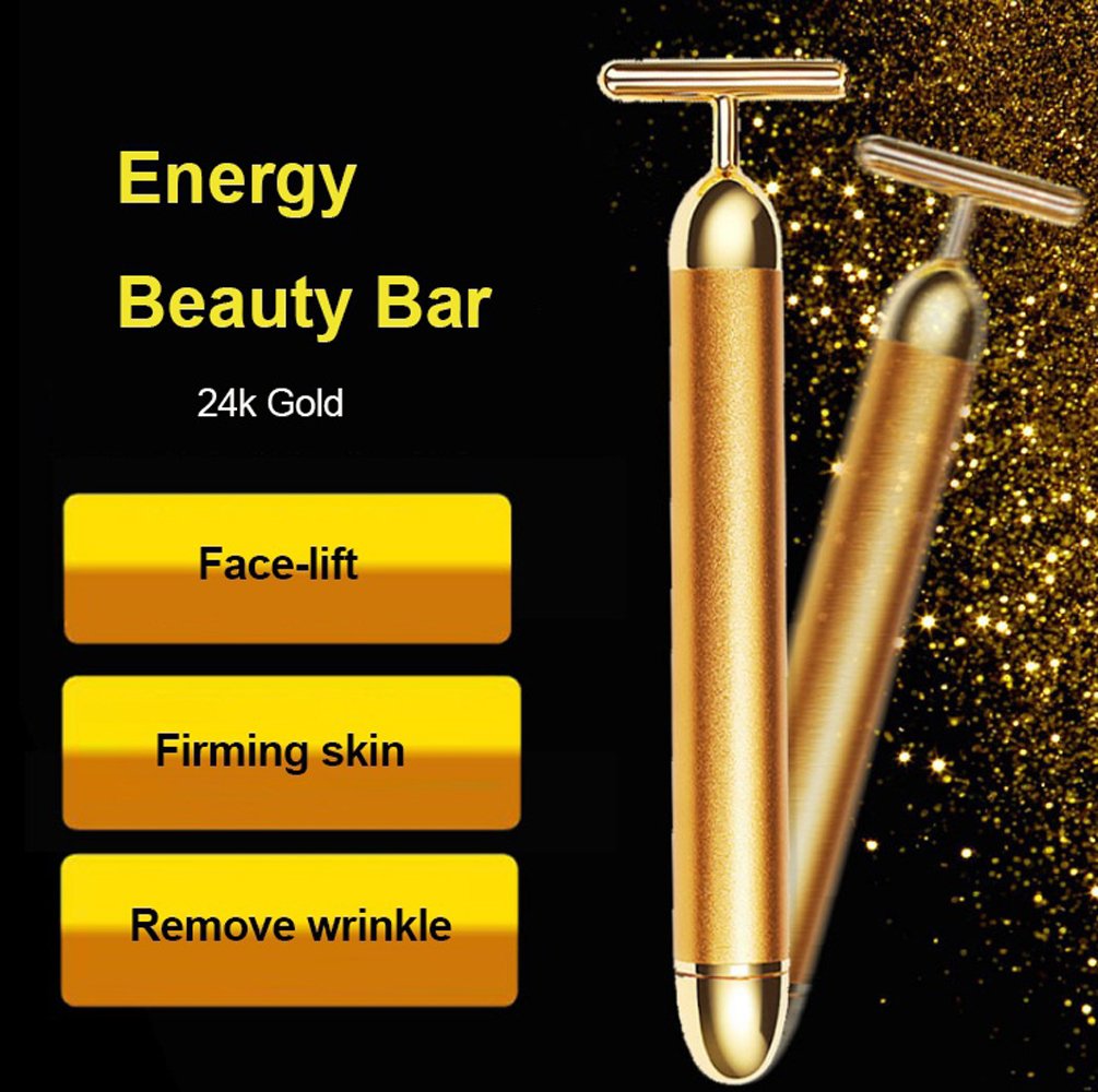 Careshine 24K Gold Beauty Bar Facial Roller Skin Care Beauty Bar Massager Micro Vibration Face Lift Massager Anti-aging