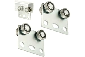 BIAXJUNY 4 Wheel Trolley Assembly Roller, Bearing Trolley Assembly for Use with 1-5/8" Wide and All1-5/8"Ortaller Strut Channel 2 Pack