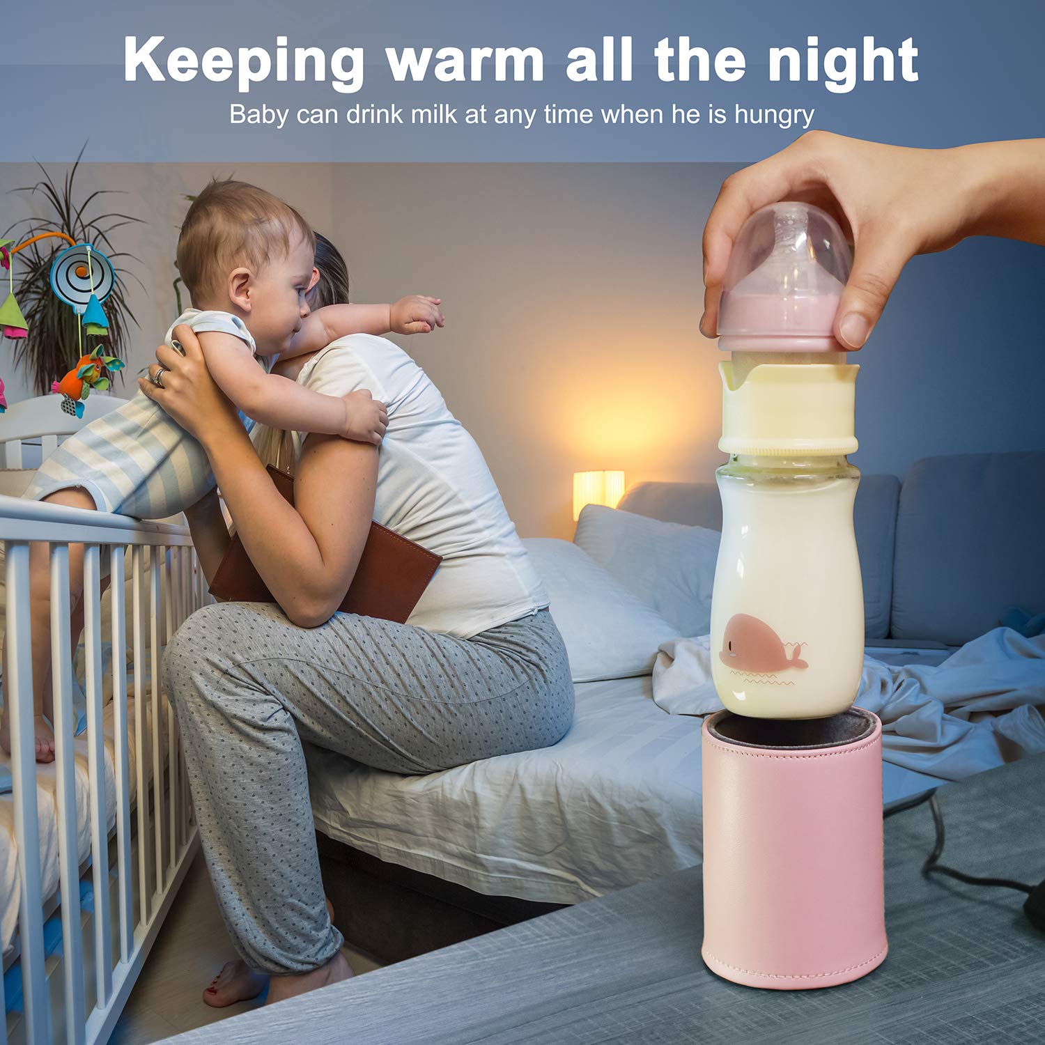 AIKEBAO Heating Constant Temperature Baby Glass bottles8oz, Baby Bottle Mixer/Formula Mixing Bottle/Baby Bottle with Formula Dispenser, Suitable for Breast Milk and Infant Formula : Baby