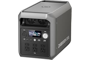 DABBSSON 2048Wh Portable Power Station, Safe Semi-Solid LiFePO4, 3300W Power Boost, 2200W AC Output ×6, 41lb,Compact & Lightweight, 1.3X Runtime, 2000L Solar Generator for Camping/Home/RV