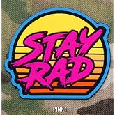Milspec Monkey Stay Rad Sunset PVC Morale Patch Pink