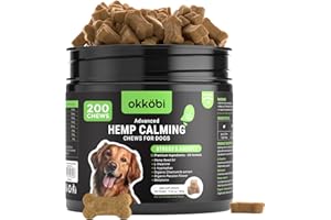 Hemp Calming Chews for Dogs Anxiety 200 pcs - Dog Anxiety Relief Chews - Melatonin - for Stress, Travel, Check-up, Barking or