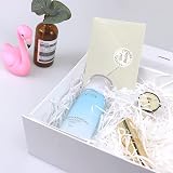 Grantop Luxury Magnetic Gift Box with Lid Ribbon Greeting Card 23x17x7cm White view 4