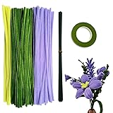 Swpohrat 210 Pieces Craft Pipe Cleaners Flower